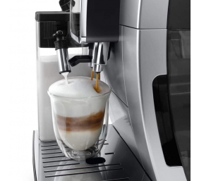 Delonghi | Coffee Maker | Dinamica Plus ECAM380.85.SB | Pump pressure 15 bar | Built-in milk frother | Automatic | 1450 W | Stainless Steel/Black