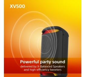Sony | X-Series Wireless Party Speaker | SRS-XV500 | Waterproof | Bluetooth | Black | Portable | Wireless connection