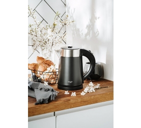 Adler | Kettle | AD 1372 | Electric | 800 W | 0.6 L | Plastic/Stainless steel | 360° rotational base | Black