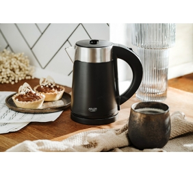 Adler | Kettle | AD 1372 | Electric | 800 W | 0.6 L | Plastic/Stainless steel | 360° rotational base | Black