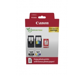 Canon CRG PG-560/CL-561 + Photo Paper Value Pack (3713C008) Rašalinių kasečių komplektas, BK/CMY