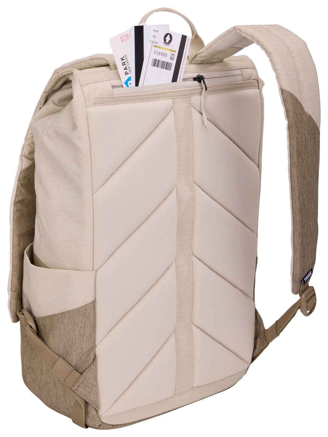 Thule | Lithos | Backpack 16L | Fits up to size 16 " | Laptop backpack | Pelican Gray/Faded Khaki