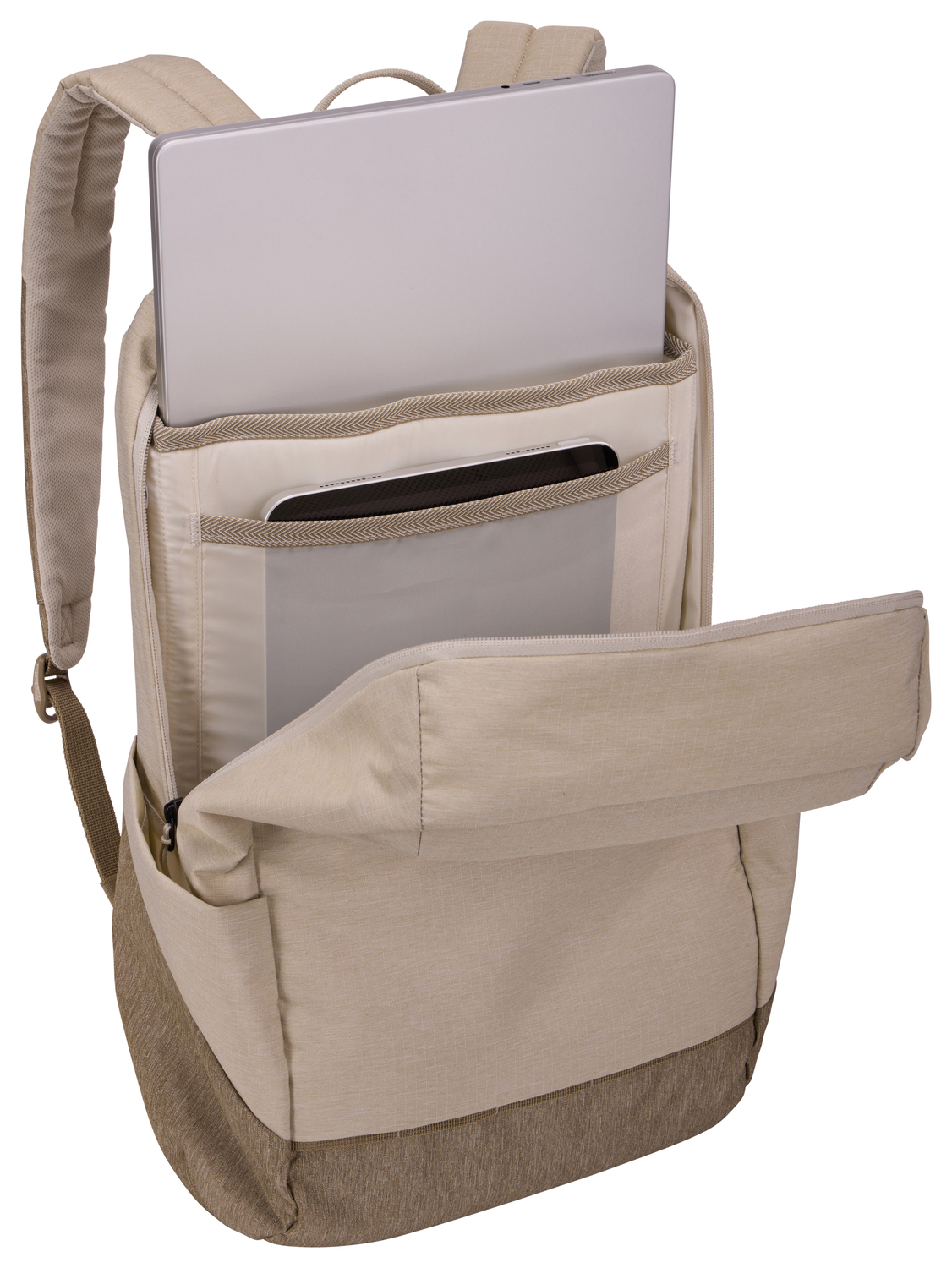Thule | Lithos | Backpack 20L | Fits up to size 16 " | Laptop backpack | Pelican Gray/Faded Khaki