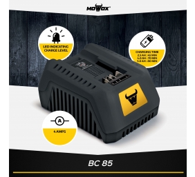 MoWox | Quick Charger 4A, 200W, Suitable for Mowox 40V Li-Ion Battery BC 85