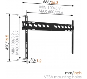 Vogels | Wall mount | MA4000-A1 | Fixed | 40-80 " | Maximum weight (capacity) 80 kg | Black