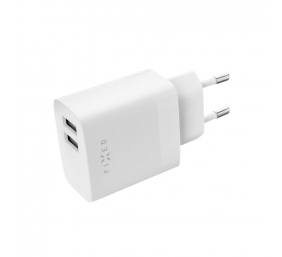 FIXED Dual USB Travel Charger 17W, White | Fixed