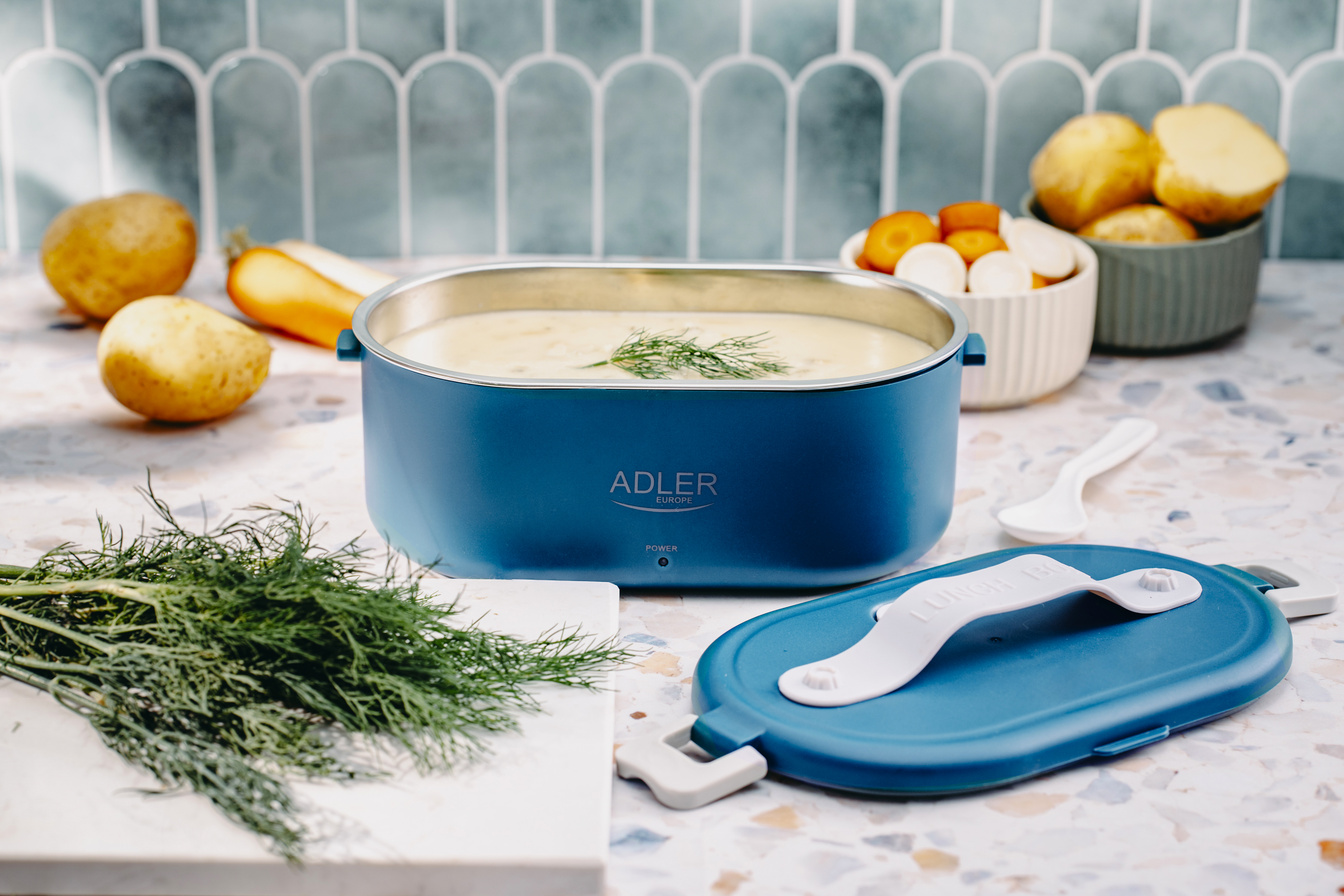 Adler Electric Lunch Box | AD 4505 | Material Plastic | Blue