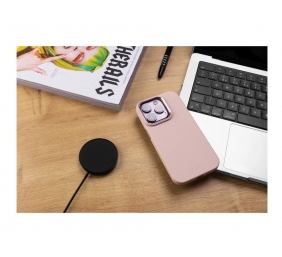 Fixed | MagFlow | Back cover | Apple | iPhone 15 Pro | Liquid silicon | Pink