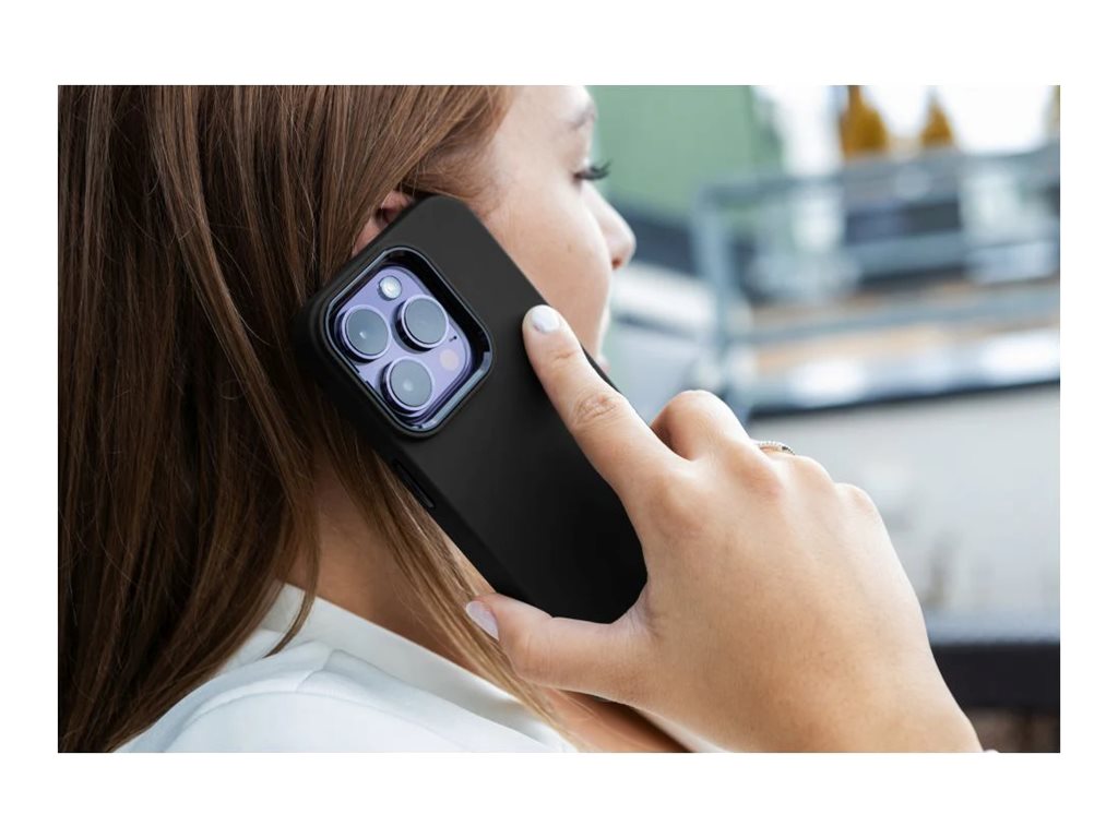 Fixed | MagFlow | Back cover | Apple | iPhone 15 Plus | Liquid silicon | Black
