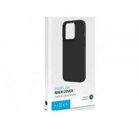 Fixed | MagFlow | Back cover | Apple | iPhone 15 Plus | Liquid silicon | Black