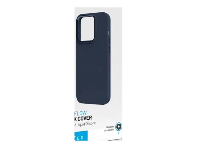 Fixed | MagFlow | Back cover | Apple | iPhone 15 Plus | Liquid silicon | Blue