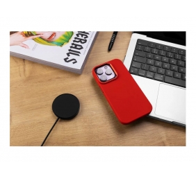 Fixed | MagFlow | Back cover | Apple | iPhone 15 Plus | Liquid silicon | Red