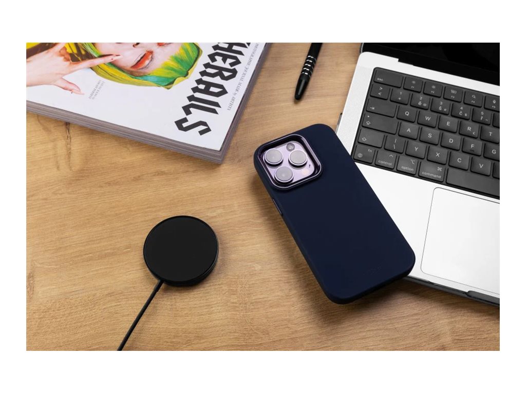 Fixed | MagFlow | Back cover | Apple | iPhone 15 | Liquid silicon | Blue