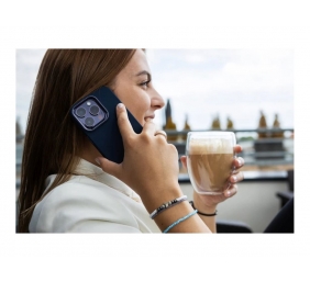 Fixed | MagFlow | Back cover | Apple | iPhone 15 | Liquid silicon | Blue