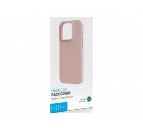 Fixed | MagFlow | Back cover | Apple | iPhone 15 | Liquid silicon | Pink