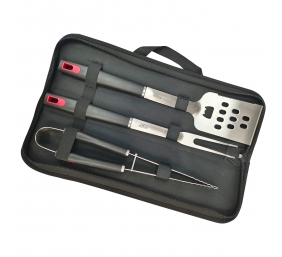 Adler | Grill Utensil Set with Carrying Case | AD 6727 | Grill Cutlery Set | 4 pc(s) | Stainless Steel/Black