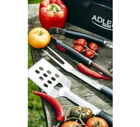 Adler | Grill Utensil Set with Carrying Case | AD 6727 | Grill Cutlery Set | 4 pc(s) | Stainless Steel/Black