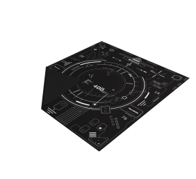 Genesis Tellur 400 Square Hud Floor Mat | Black