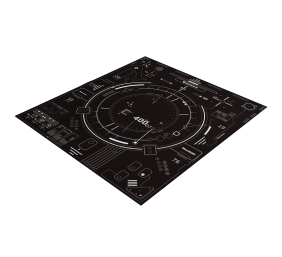 Genesis Tellur 400 Square Hud Floor Mat | Black