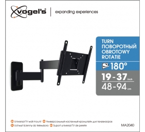 Vogels | Wall mount | MA2040-A1 | Full motion | 19-40 " | Maximum weight (capacity) 15 kg | Black