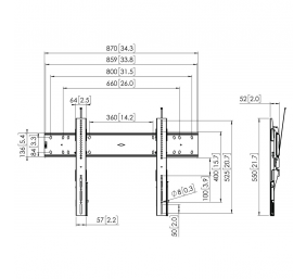 Vogels | Wall mount | PFW 6810 | Hold | 55-80 " | Maximum weight (capacity) 75 kg | Black