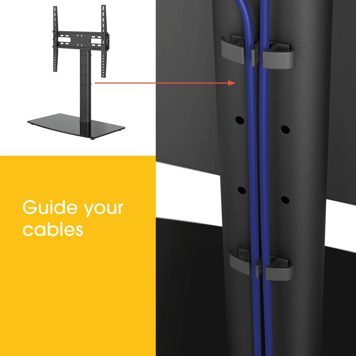 Vogels | Desk Mount | MS3085-A1 Table-Top Stand Medium | Full motion | 32-65 " | Black