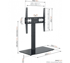 Vogels | Desk Mount | MS3085-A1 Table-Top Stand Medium | Full motion | 32-65 " | Black