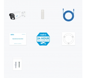 Reolink | Smart Ultra HD PoE Camera with Person/Vehicle Detection and Two-Way Audio | P340 | Bullet | 12 MP | 4mm/F1.6 | H.265 | Micro SD, Max. 256GB