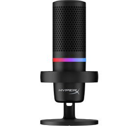 HyperX DuoCast Mikrofonas USB-C, 3.5mm jack, RGB Lighting, Juoda