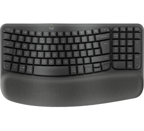 Logitech Wave Keys Belaidė klaviatūra, RF Wireless + Bluetooth, US Int + UKR, Graphite