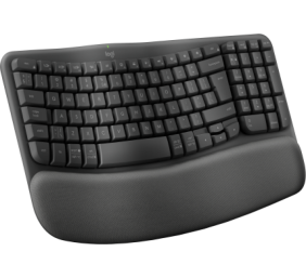 Logitech Wave Keys Belaidė klaviatūra, RF Wireless + Bluetooth, US Int + UKR, Graphite