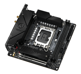 ASRock B760I LIGHTNING WIFI | Processor family Intel | Processor socket LGA1700 | DDR5 | Supported hard disk drive interfaces SATA, M.2 | Number of SATA connectors 3