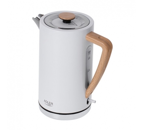 Adler | Kettle | AD 1347w | Electric | 2200 W | 1.5 L | Stainless steel | 360° rotational base | White