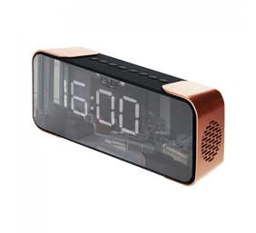 Adler | Wireless alarm clock with radio | AD 1190 | Alarm function | AUX in | Copper/Black