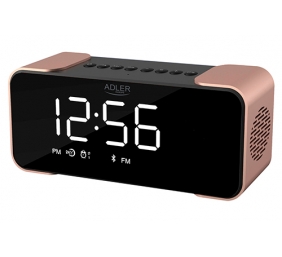 Adler | Wireless alarm clock with radio | AD 1190 | Alarm function | AUX in | Copper/Black