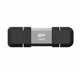 Silicon Power Dual USB Drive | Mobile C51 | 64 GB | USB Type-A and USB Type-C | Silver