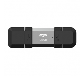 Silicon Power Dual USB Drive | Mobile C51 | 128 GB | USB Type-A and USB Type-C | Silver