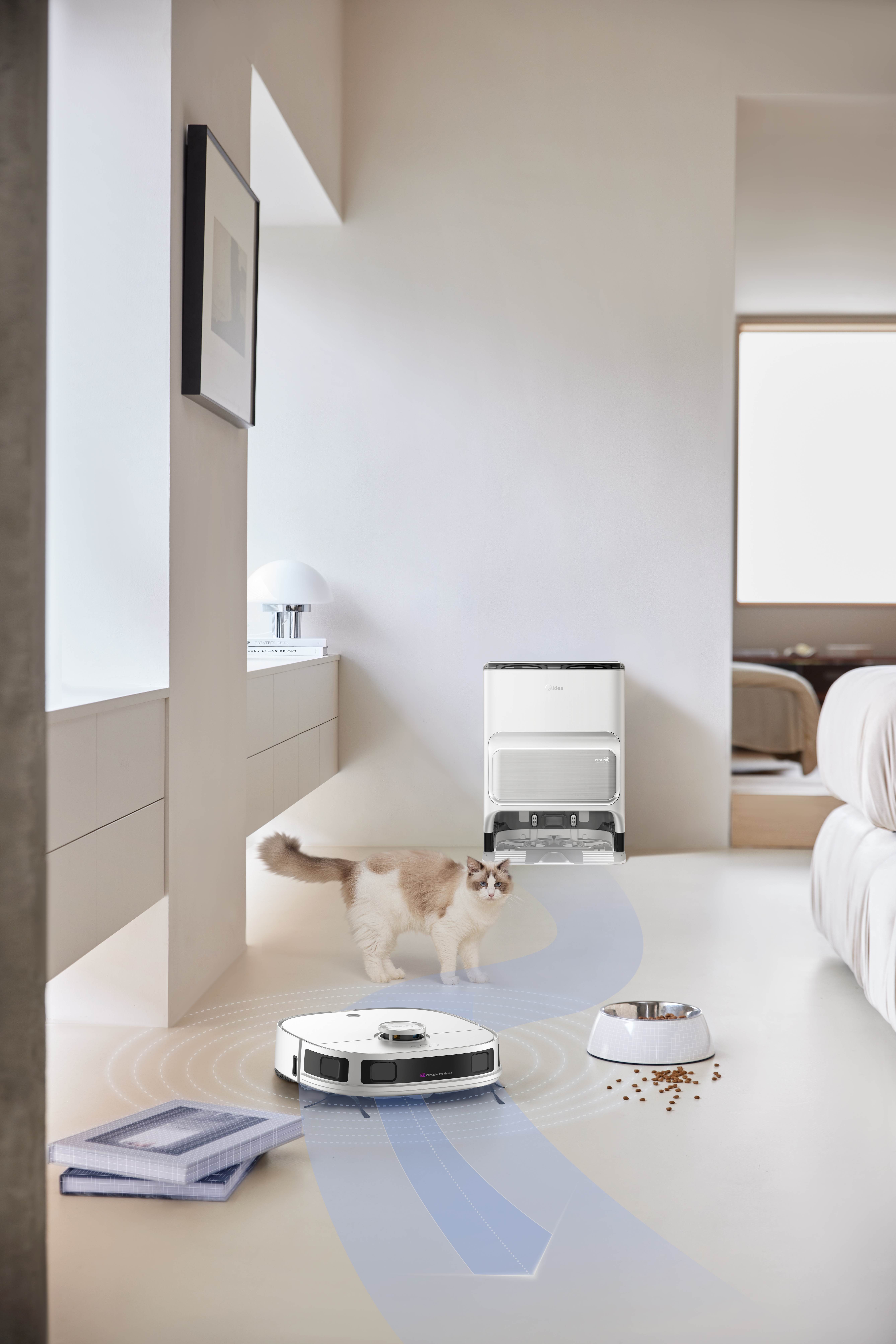 Midea | Robot Vacuum Cleaner | V12 | Wet&Dry | 5200 mAh | Dust capacity 3 L | 5000 Pa | White