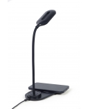 Gembird TA-WPC10-LED-01 Desk lamp with wireless charger, Black | Cold white, warm white, natural 2893-7072 K | Phone or tablet with built-in Qi wireless charging