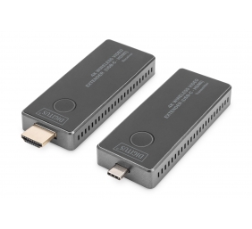 Digitus 4K Wireless Video Extender, 30 m (USB-C - HDMI) | DS-55324 | Black/Silver