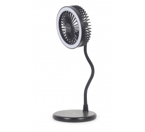 Gembird | TA-WPC10-LEDFAN-01 Desktop Fan With Lamp And Wireless Charger | N/A | Phone or tablet with built-in Qi wireless charging