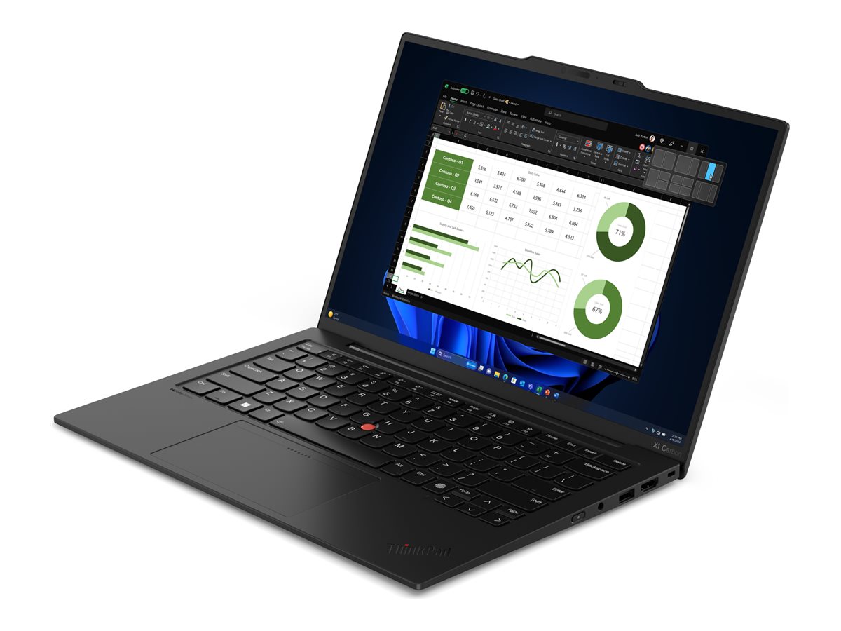 Lenovo ThinkPad X1 Carbon | Black | 14 " | IPS | Touchscreen | WUXGA | 1920 x 1200 pixels | Anti-glare | Intel Core U7 | 155U | 16 GB | Soldered LPDDR5x | Solid-state drive capacity 512 GB | Intel Graphics | Windows 11 Pro | 802.11ax | Bluetooth version 5