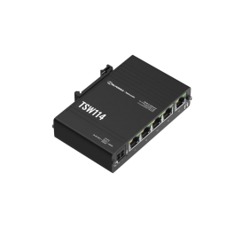 Teltonika DIN Rail Switch | TSW114 | Unmanaged | Wall-mountable | Gigabit Ethernet (copper) ports quantity 5 | Power supply type 2-pin industrial DC power socket