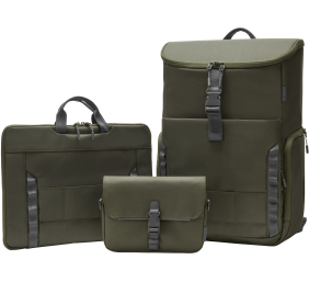 HP Modular 15.6 Backpack, 3-in-One (Pouch, Backpack, Sleeve), Water Resistant, Cable Pass-through, 27 Liter Capacity - Dark Olive Green