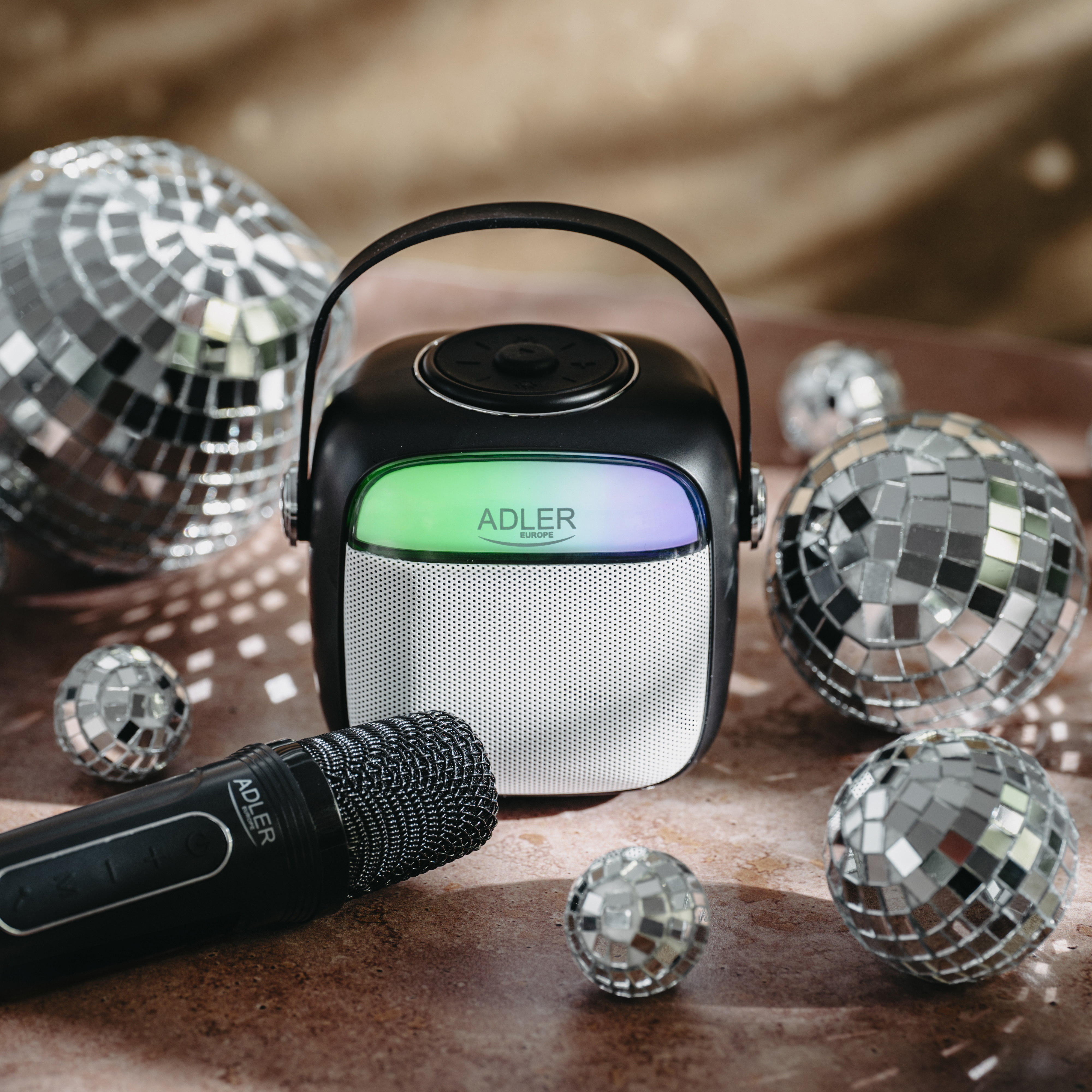 Adler Karaoke Speaker With Microphone | AD 1199B | Bluetooth | Black | Portable | Wireless connection