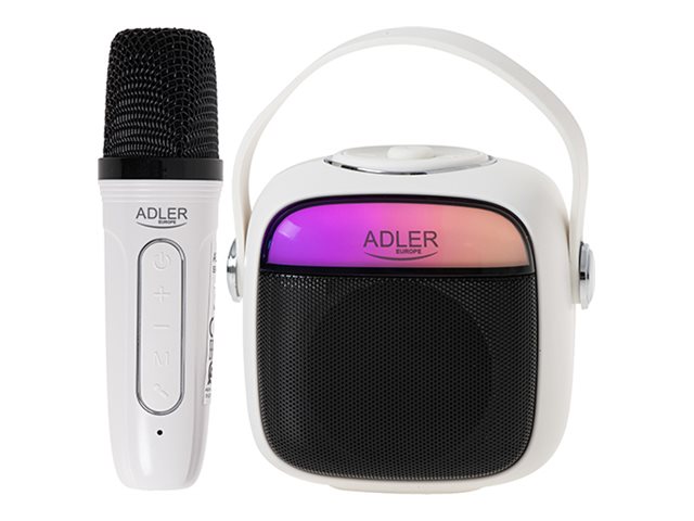 Adler Karaoke Speaker With Microphone | AD 1199W | Bluetooth | White | Portable | Wireless connection