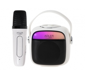 Adler Karaoke Speaker With Microphone | AD 1199W | Bluetooth | White | Portable | Wireless connection
