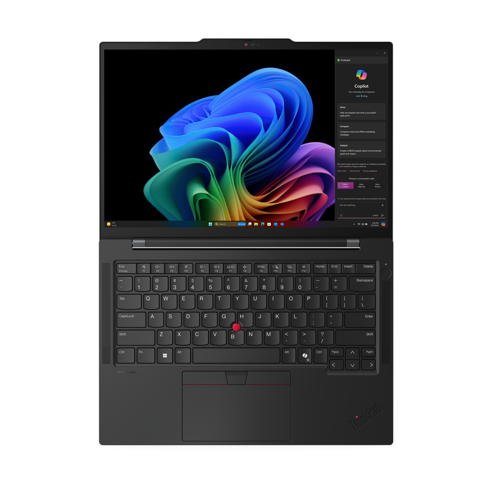 Lenovo ThinkPad T14s | Black | 14 " | IPS | WUXGA | 1920 x 1200 pixels | Anti-glare | Snapdragon X Elite | X1E-78-100 | 32 GB | Soldered LPDDR5x | Solid-state drive capacity 1000 GB | Qualcomm Adreno GPU | Windows 11 Pro | 802.11be | Bluetooth version 5.3