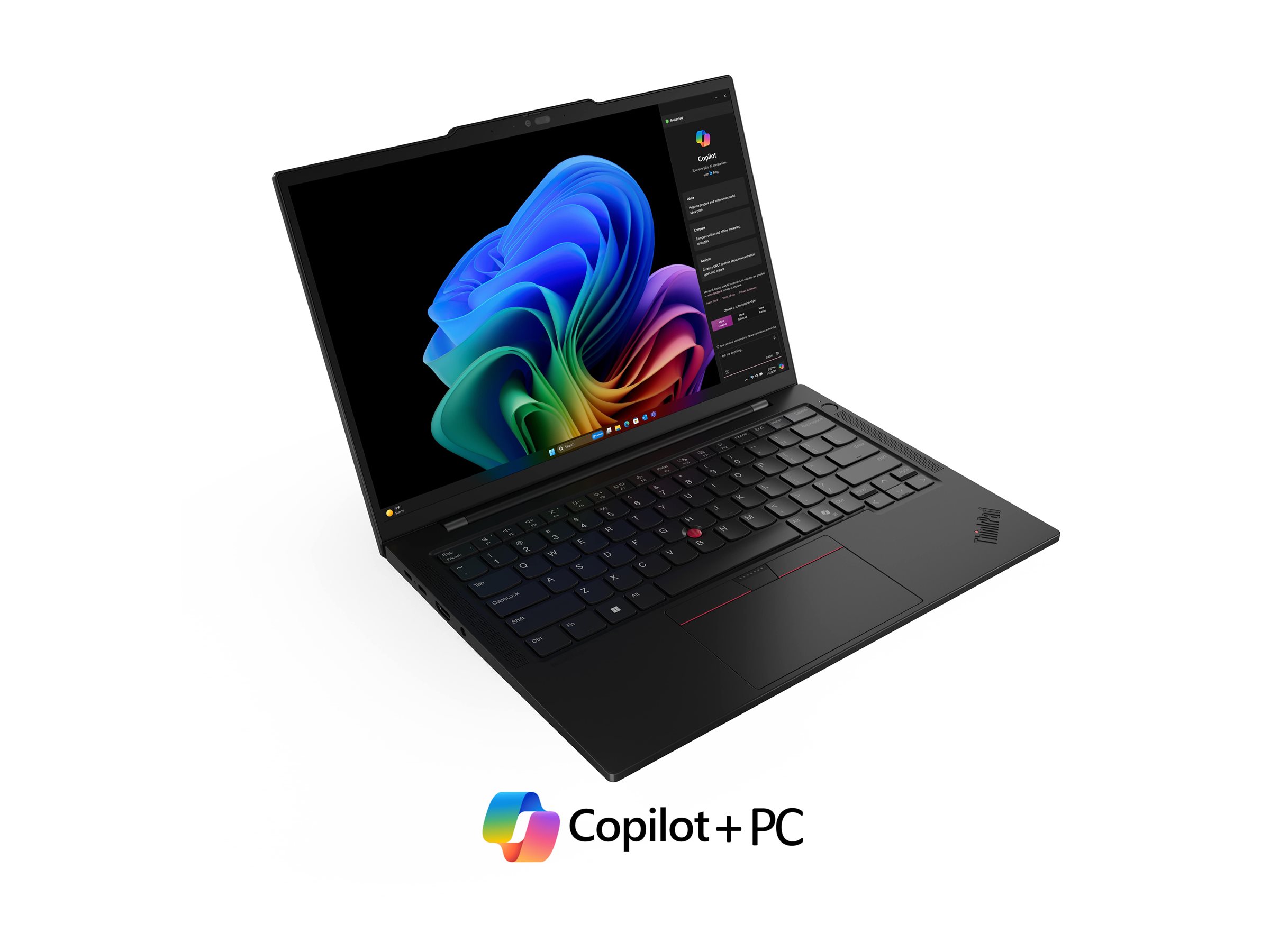 Lenovo ThinkPad T14s | Black | 14 " | IPS | WUXGA | 1920 x 1200 pixels | Anti-glare | Snapdragon X Elite | X1E-78-100 | 32 GB | Soldered LPDDR5x | Solid-state drive capacity 1000 GB | Qualcomm Adreno GPU | Windows 11 Pro | 802.11be | Bluetooth version 5.3