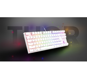 Genesis THOR 303 | Mechanical Gaming Keyboard | Wired | US | White | USB Type-A | Outemu Peach Silent